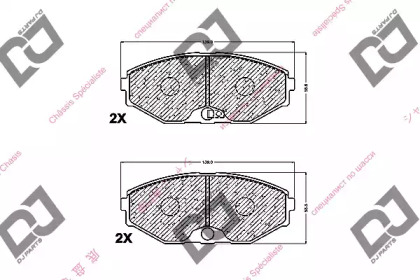 Комплект тормозных колодок DJ PARTS BP1161